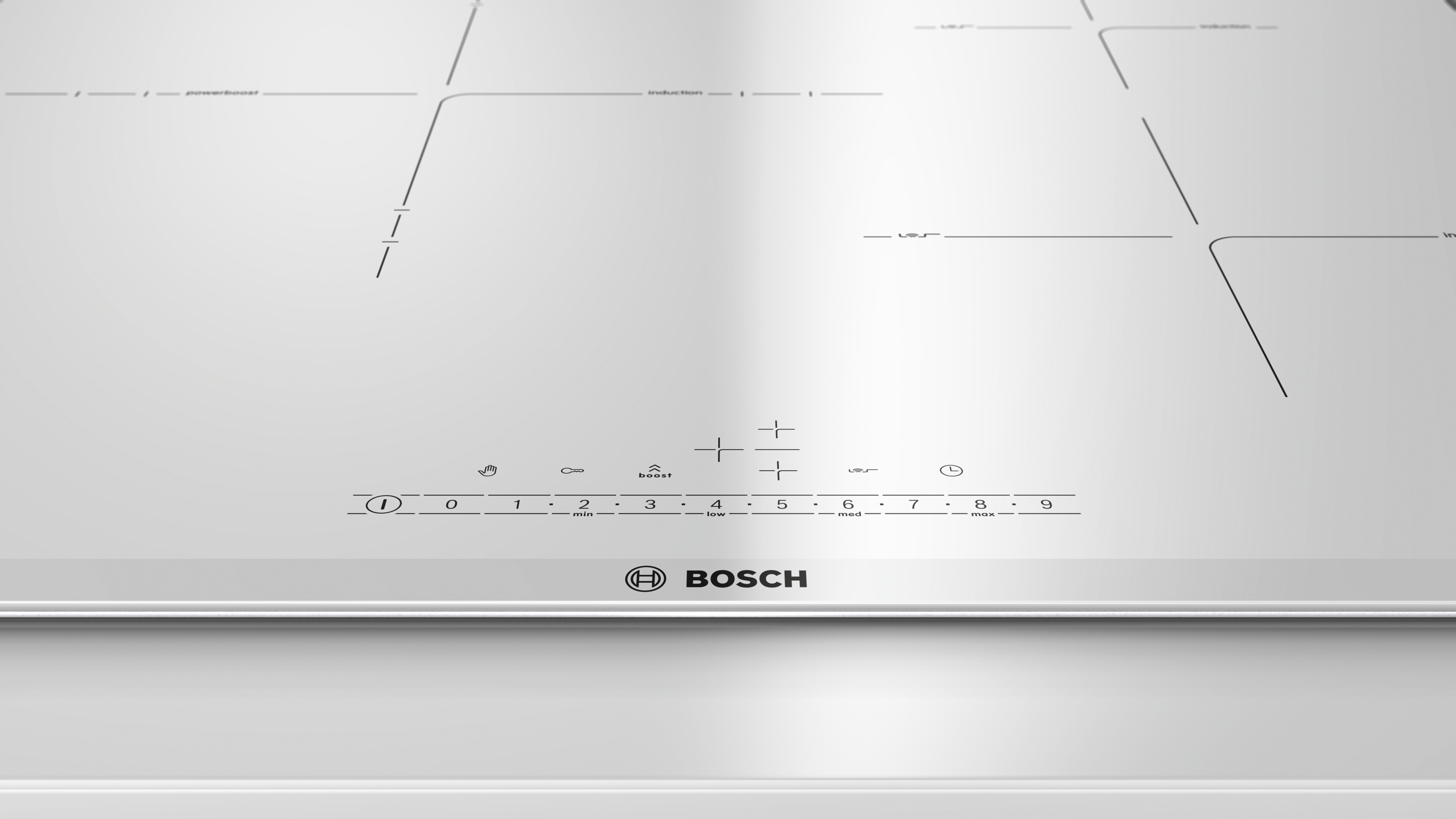 Encimera - Bosch PID672FC1E, Eléctrica, Inducción, 3 zonas, 32 cm, Blanco