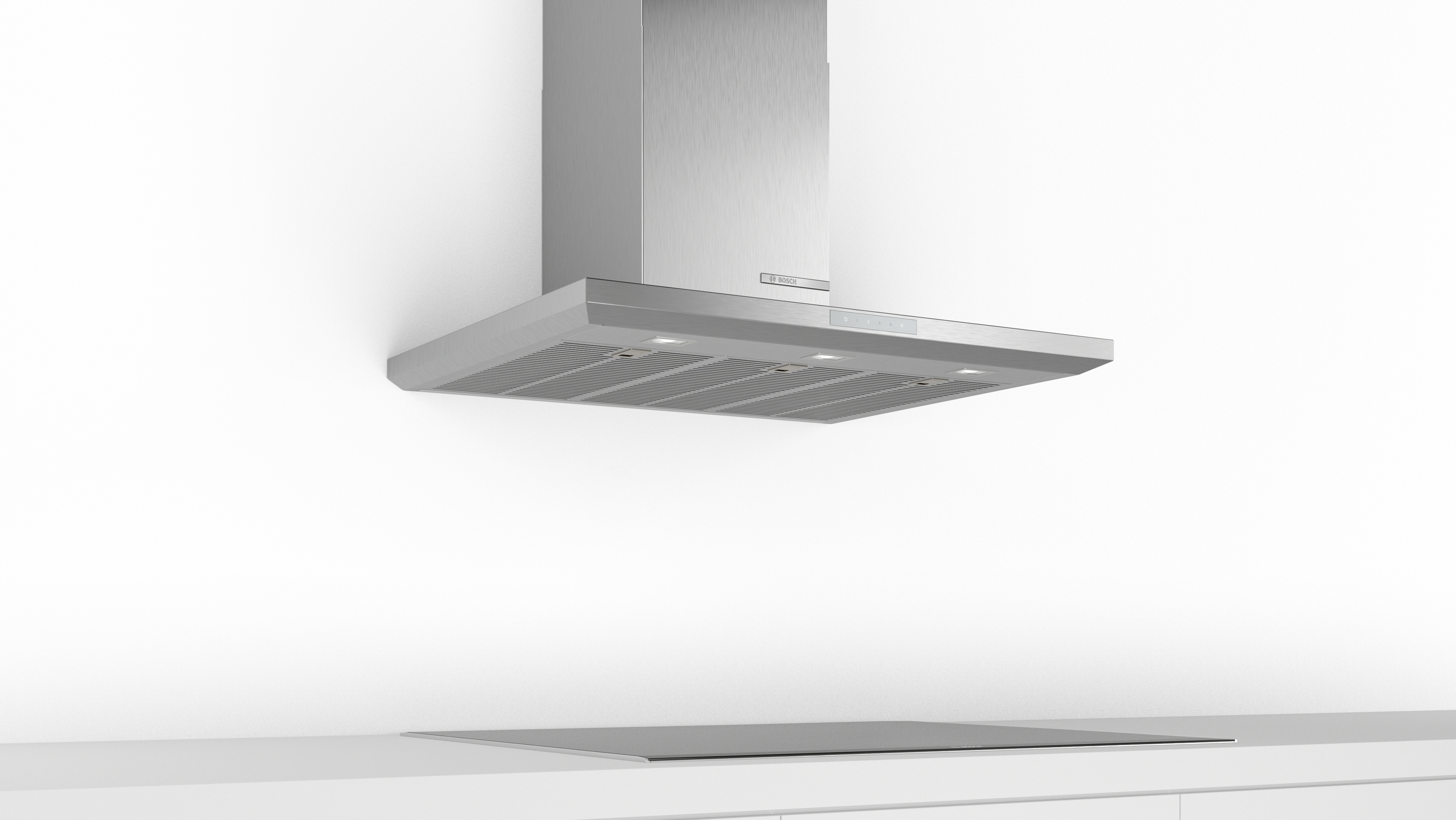 Campana - Bosch DWB97LM50, 4 velocidades, Extracción 697 m³/h, Con filtro de Acero inoxidable