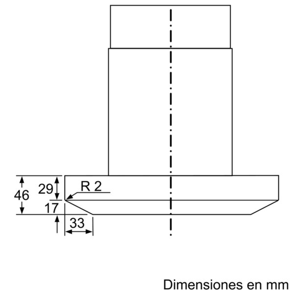Campana - Bosch DWB97LM50, 4 velocidades, Extracción 697 m³/h, Con filtro de Acero inoxidable