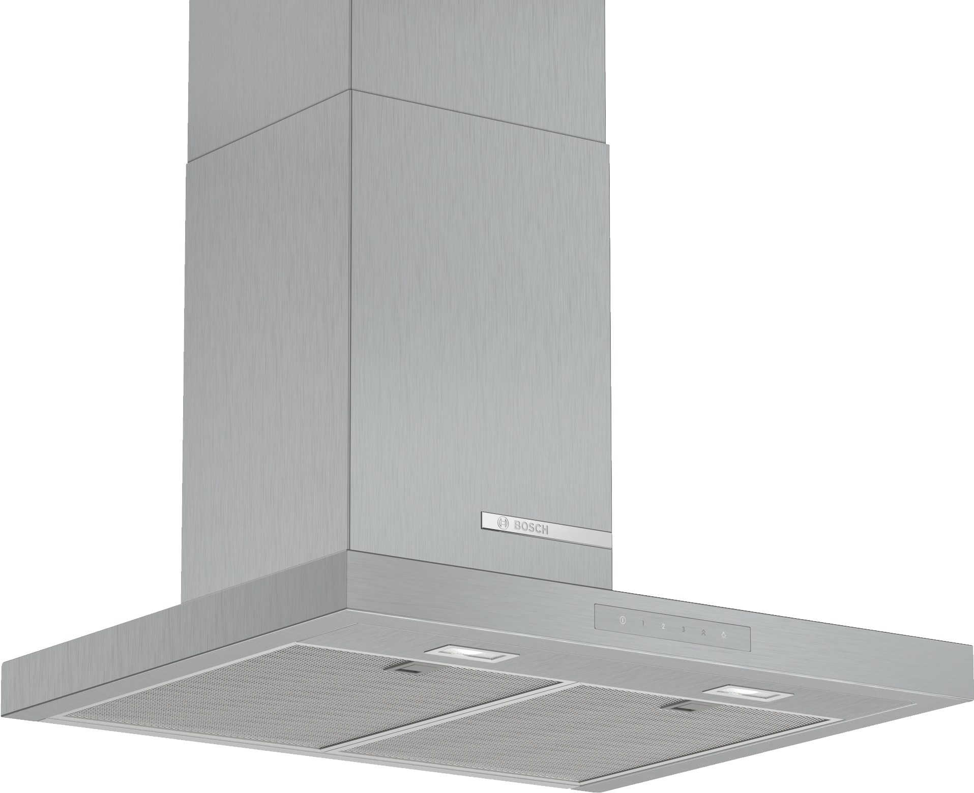 Campana - Bosch DWB67CM50, Decorativa, 671 m³/h, 4 velocidades, 60 cm, A, Inox