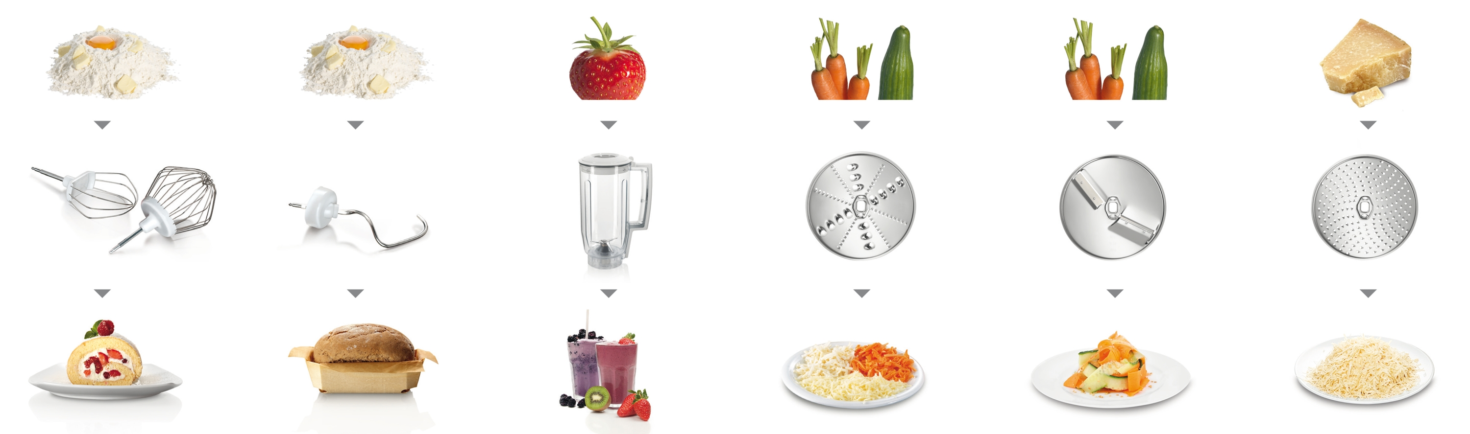 Robot de cocina - Bosch MUM58K20, 1000W de potencia, múltiples accesorios, Rosa