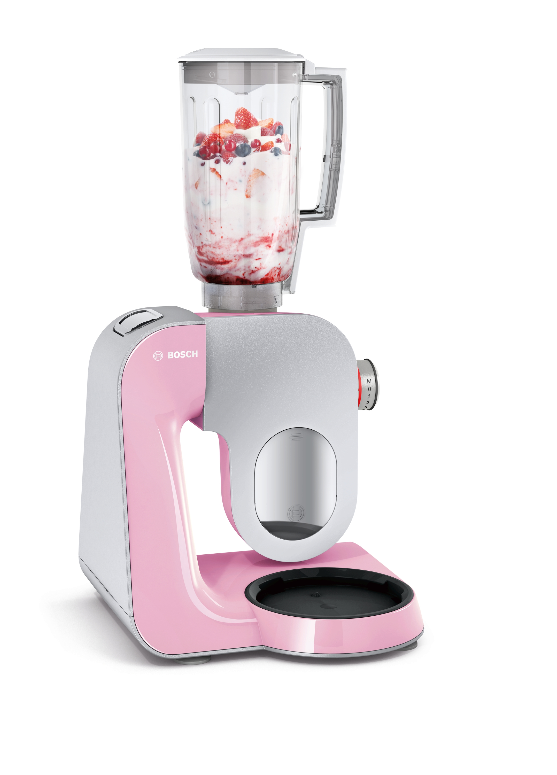 Robot de cocina - Bosch MUM58K20, 1000W de potencia, múltiples accesorios, Rosa