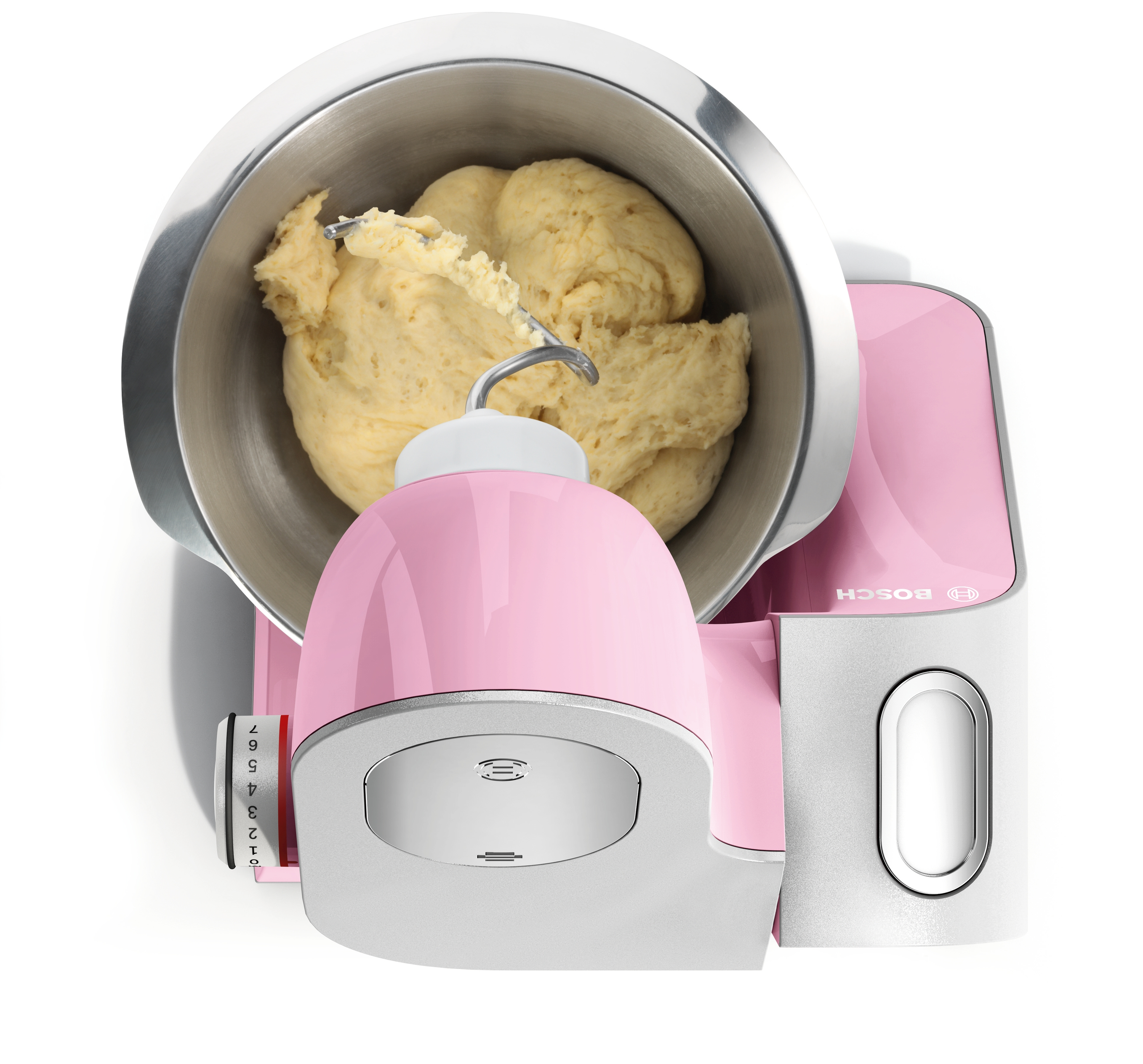 Robot de cocina - Bosch MUM58K20, 1000W de potencia, múltiples accesorios, Rosa