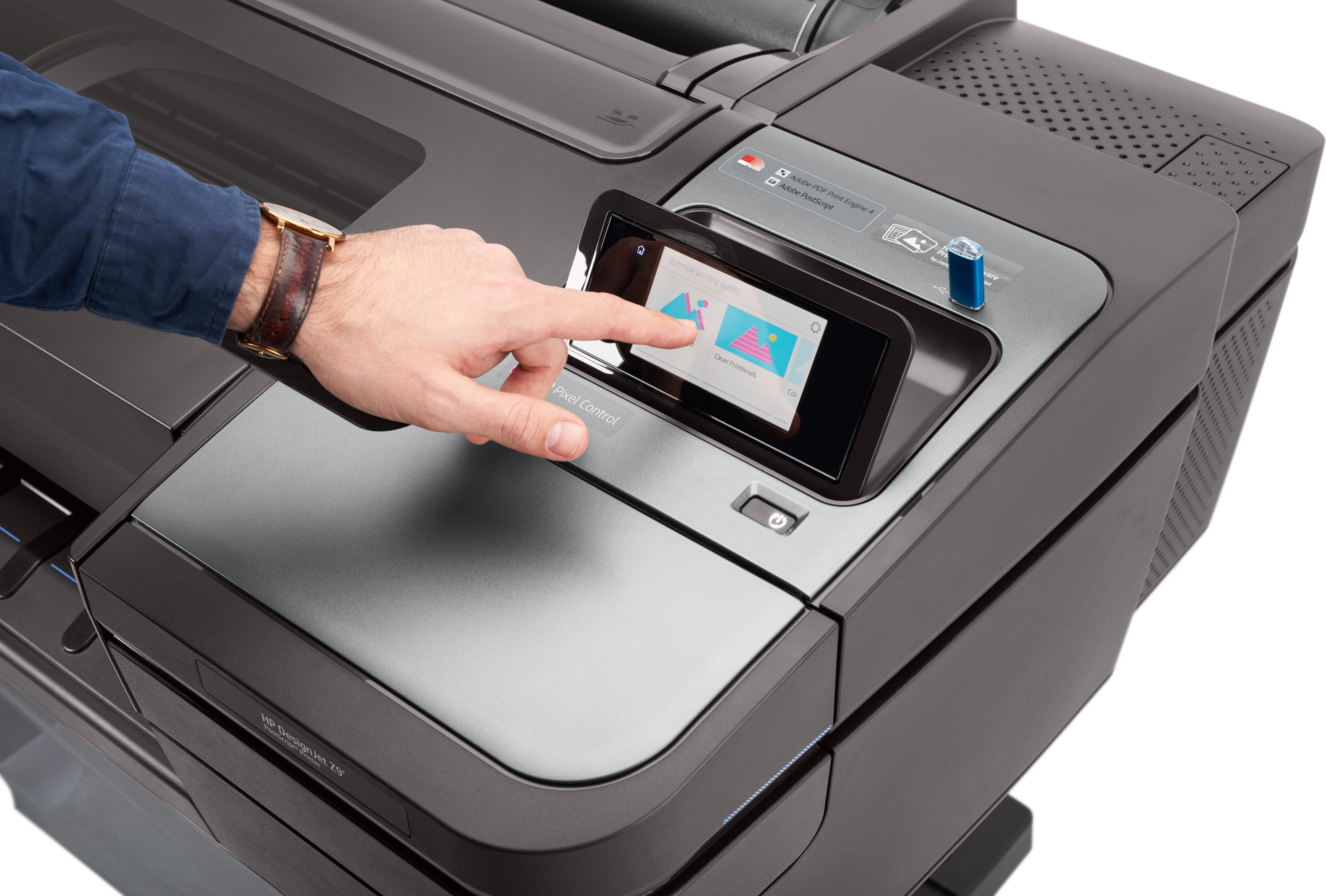 HP DesignJet Z9+dr 44 inç PostScript Yazıcı ile V Kesici
