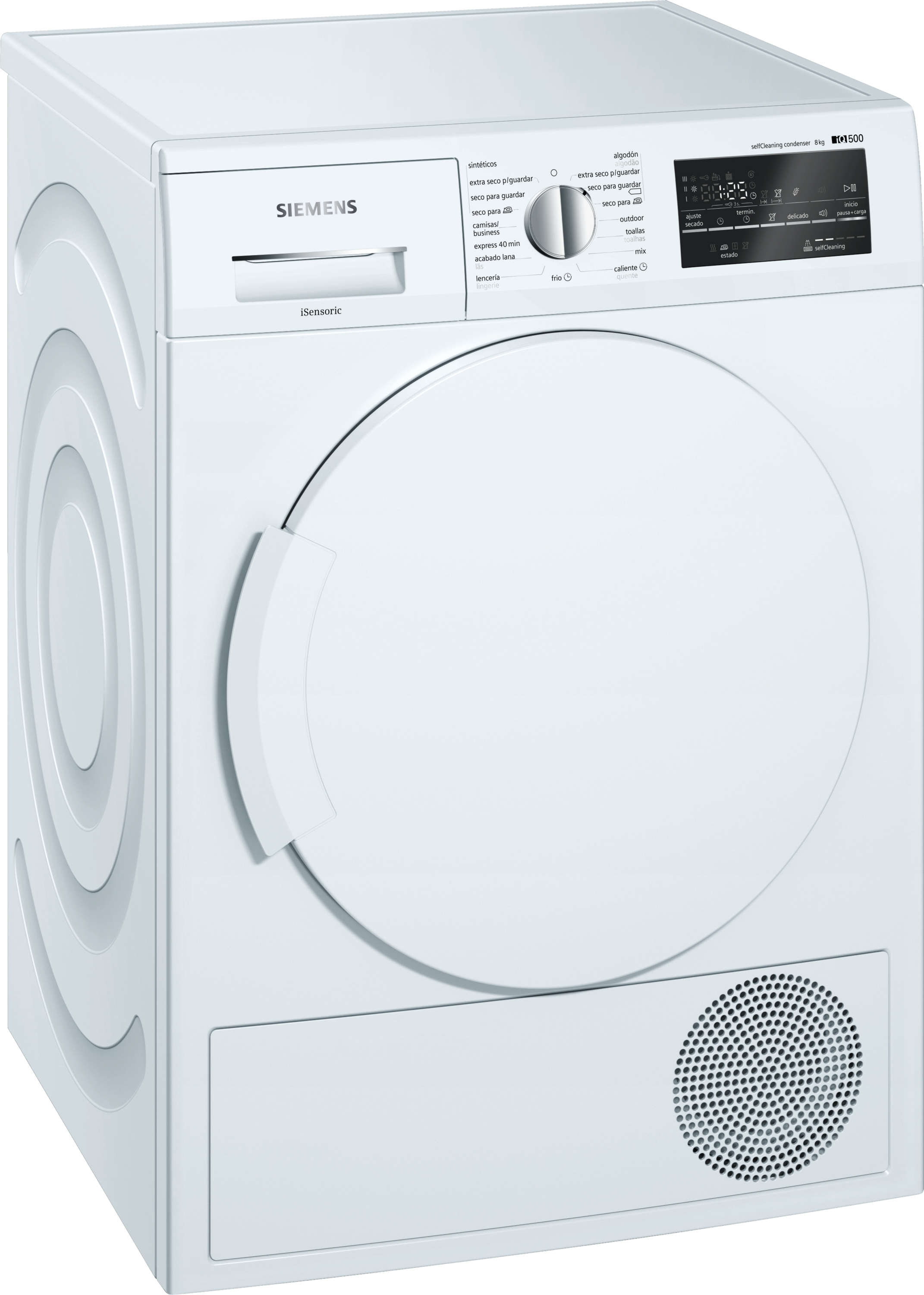 Secadora - Siemens WT47W461ES, Bomba De Calor, 1000 W, Independiente, 50 Hz, A+++, blanco