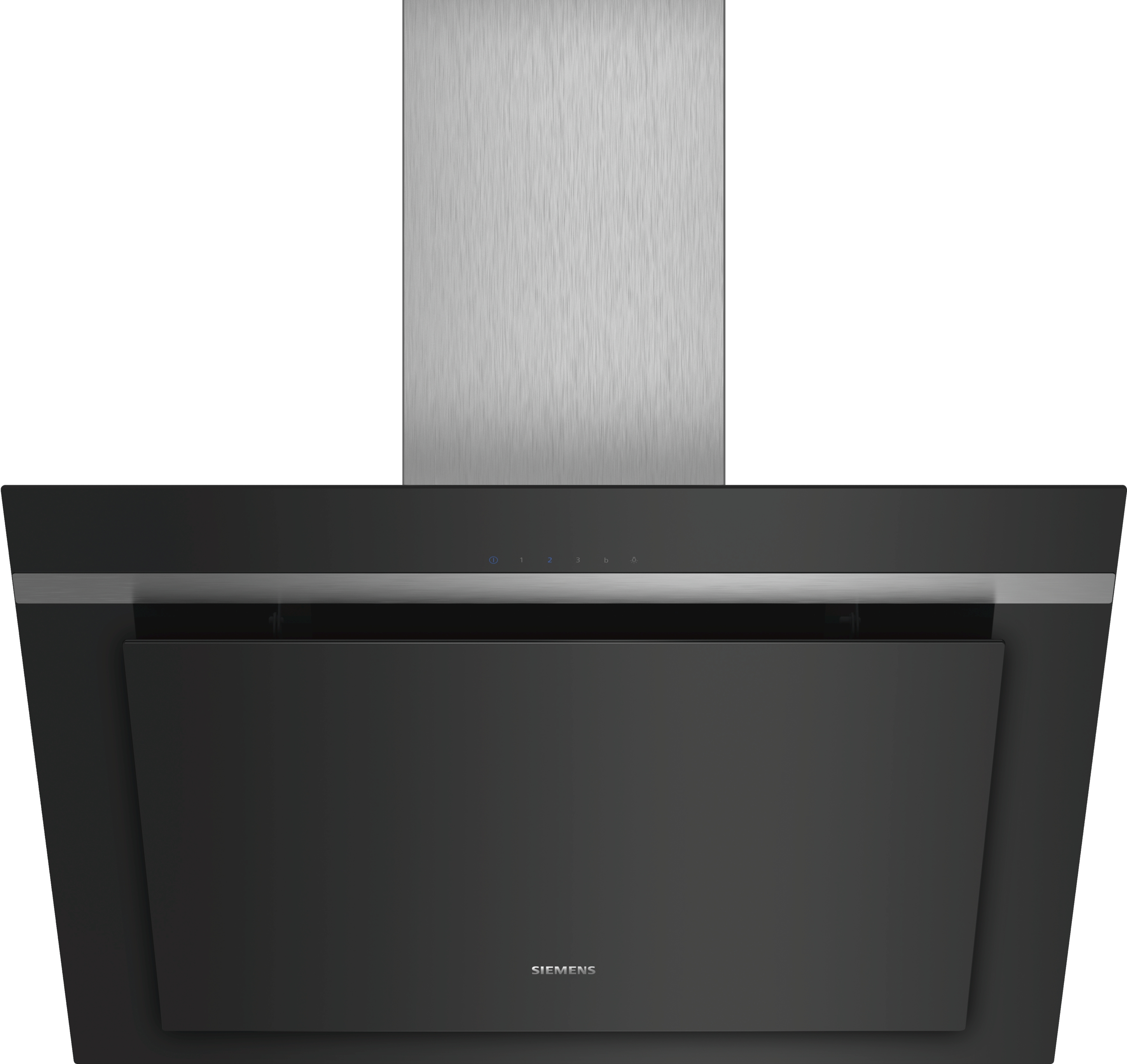 Campana decorativa - Siemens LC87KHM60, Decorativa, 4 velocidades, 260 W, 680 m³/h, 65 dB, Negro