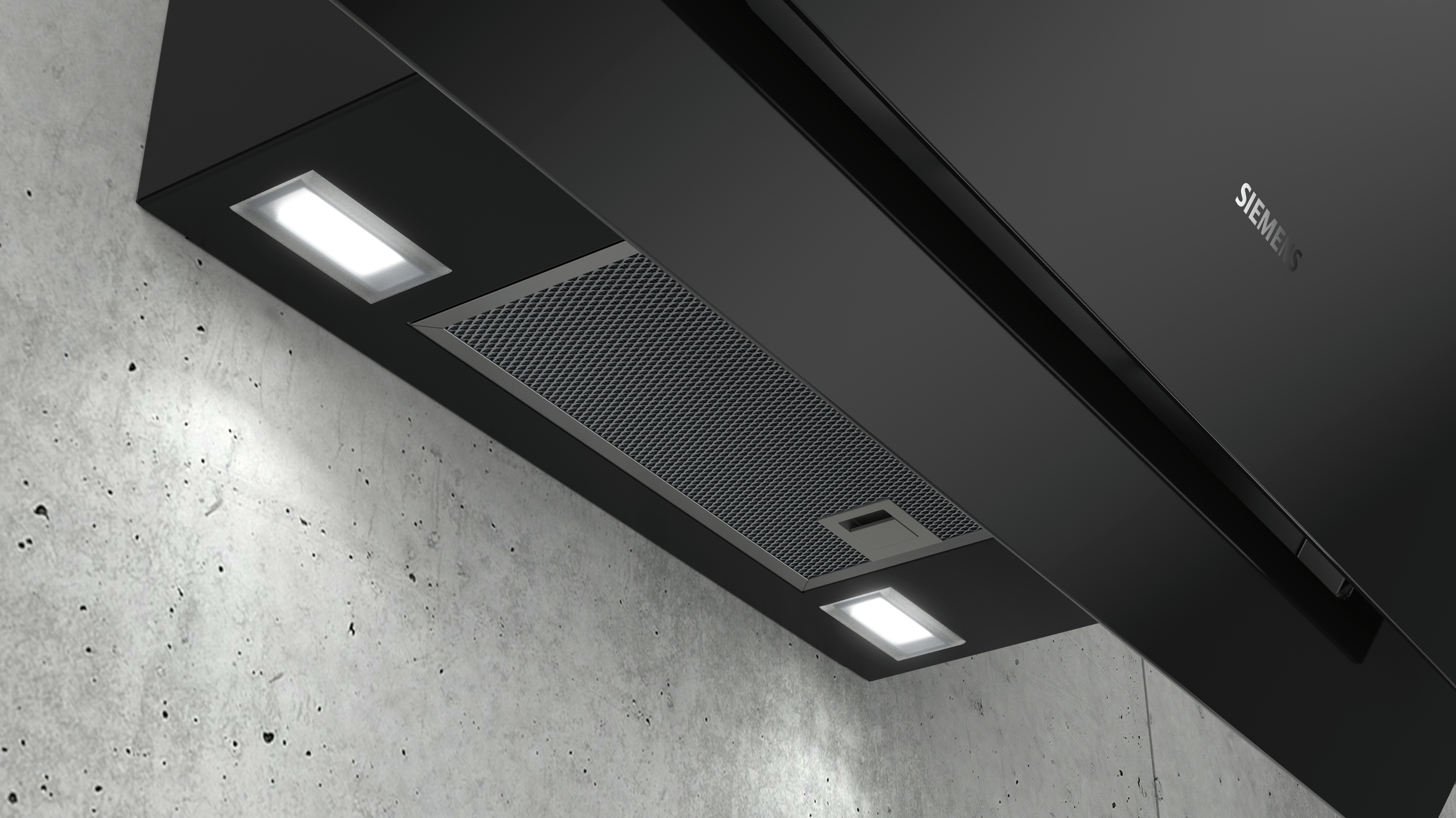 Campana decorativa - Siemens LC87KHM60, Decorativa, 4 velocidades, 260 W, 680 m³/h, 65 dB, Negro