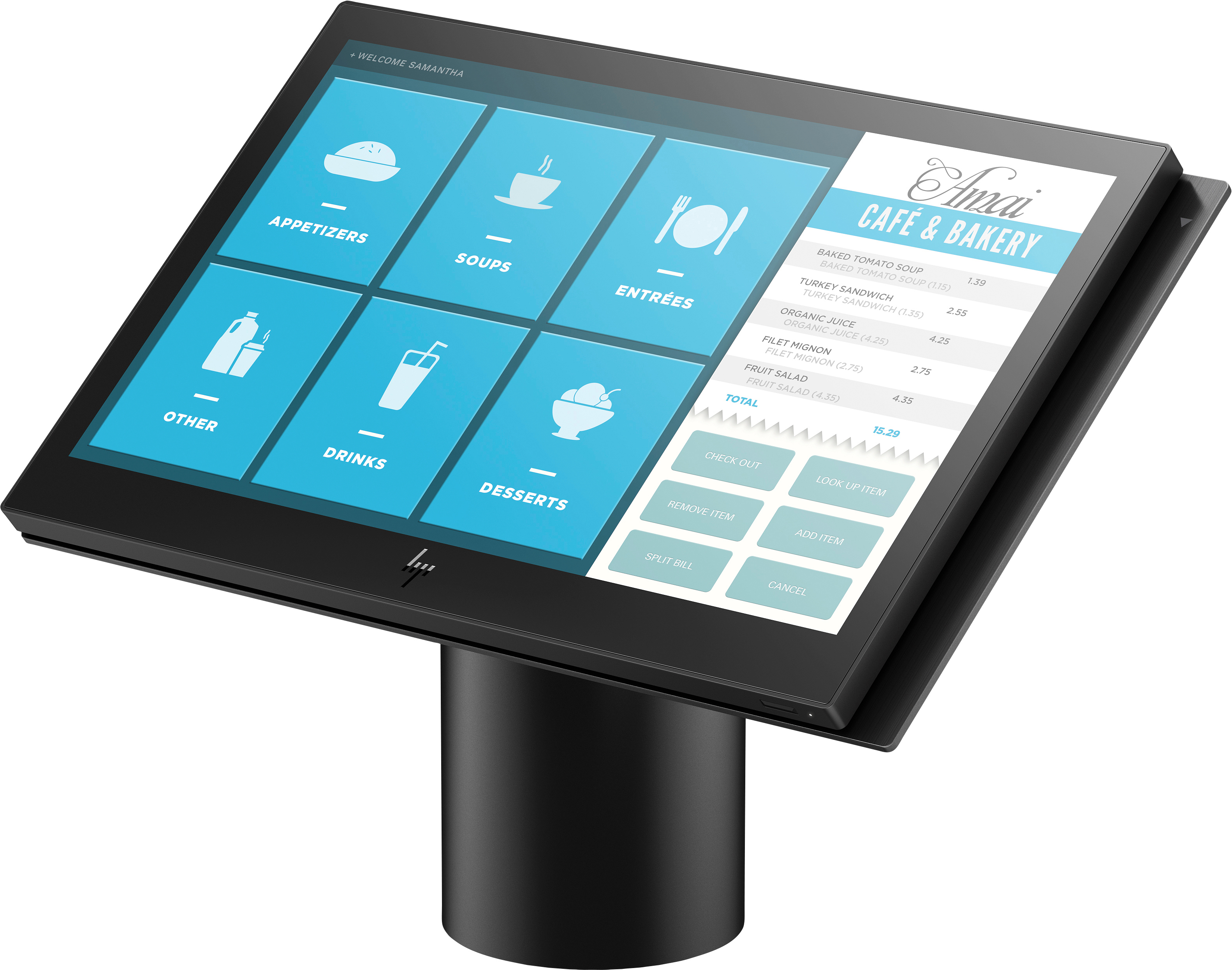 HP - B2B ElitePOS G1 Retail-System, Modell 141 - Celeron® 3965U - 4 GB - 128 GB