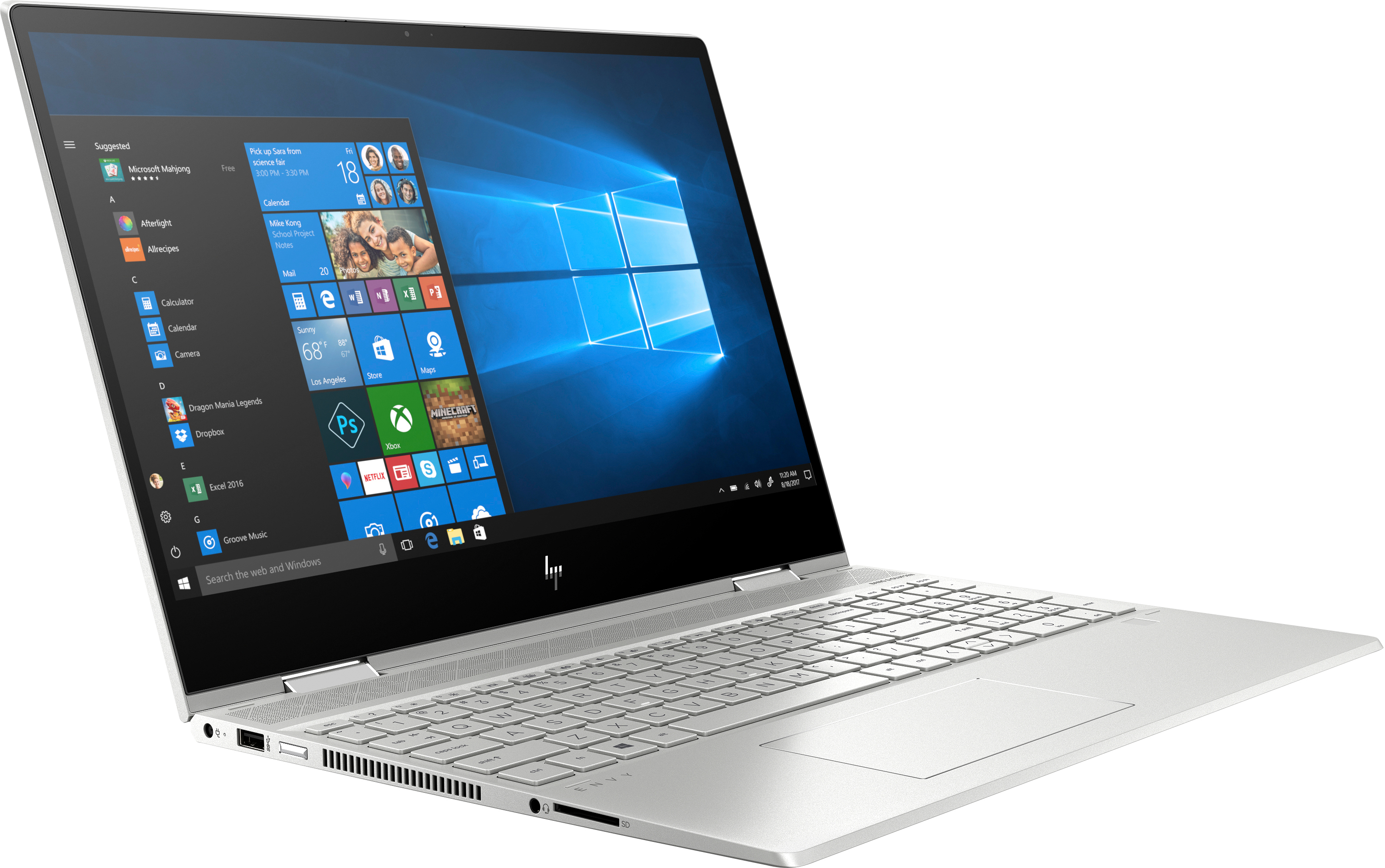 HP 7WE20EA Envy x360 15-dr1004nt 15.6" i7-10510U 8GB Ram 512SSD MX250-4GB FHD Win 10 İkisi Bir Arada Laptop Gümüş
