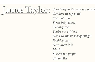 James Taylor - James Taylor's Greatest Hits (2019 Remaster) (180 gram Edition) (Vinyl LP (nagylemez))