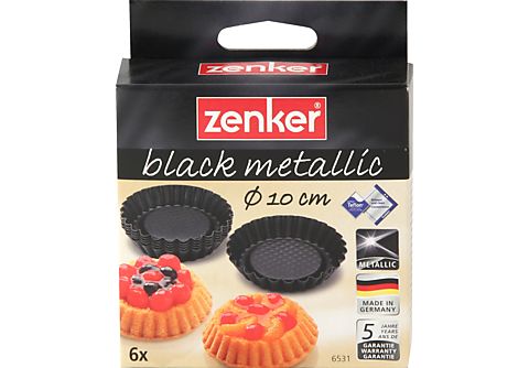 ZENKER Tortelettförmchen 6-tlg., Black Metallic