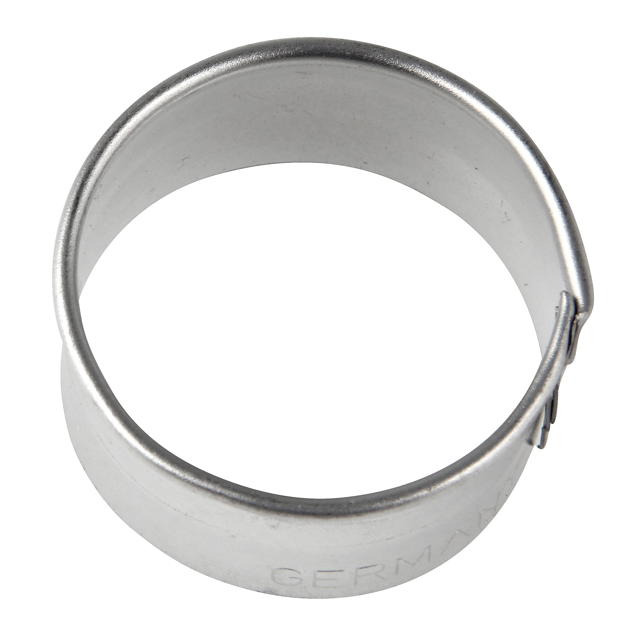 Kreisförmiger Ausstecher aus Metall, mit kleinem Griff.