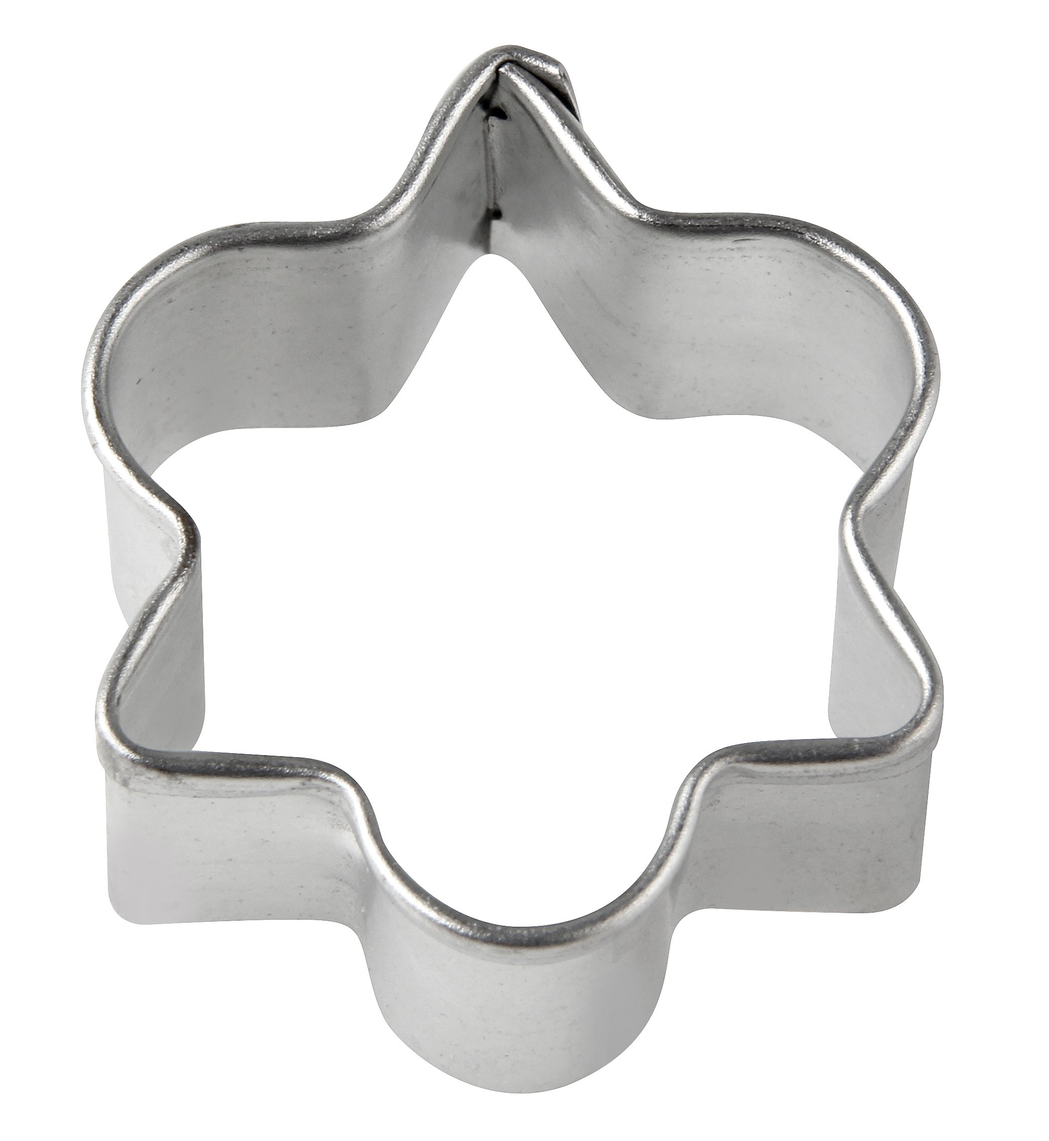 Sternförmiger Ausstecher aus Metall, mit geschwungenem Design.
