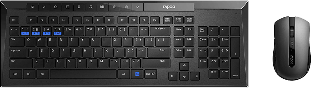 RAPOO Clavier sans fil + Souris sans fil 8200M Noir (19442)