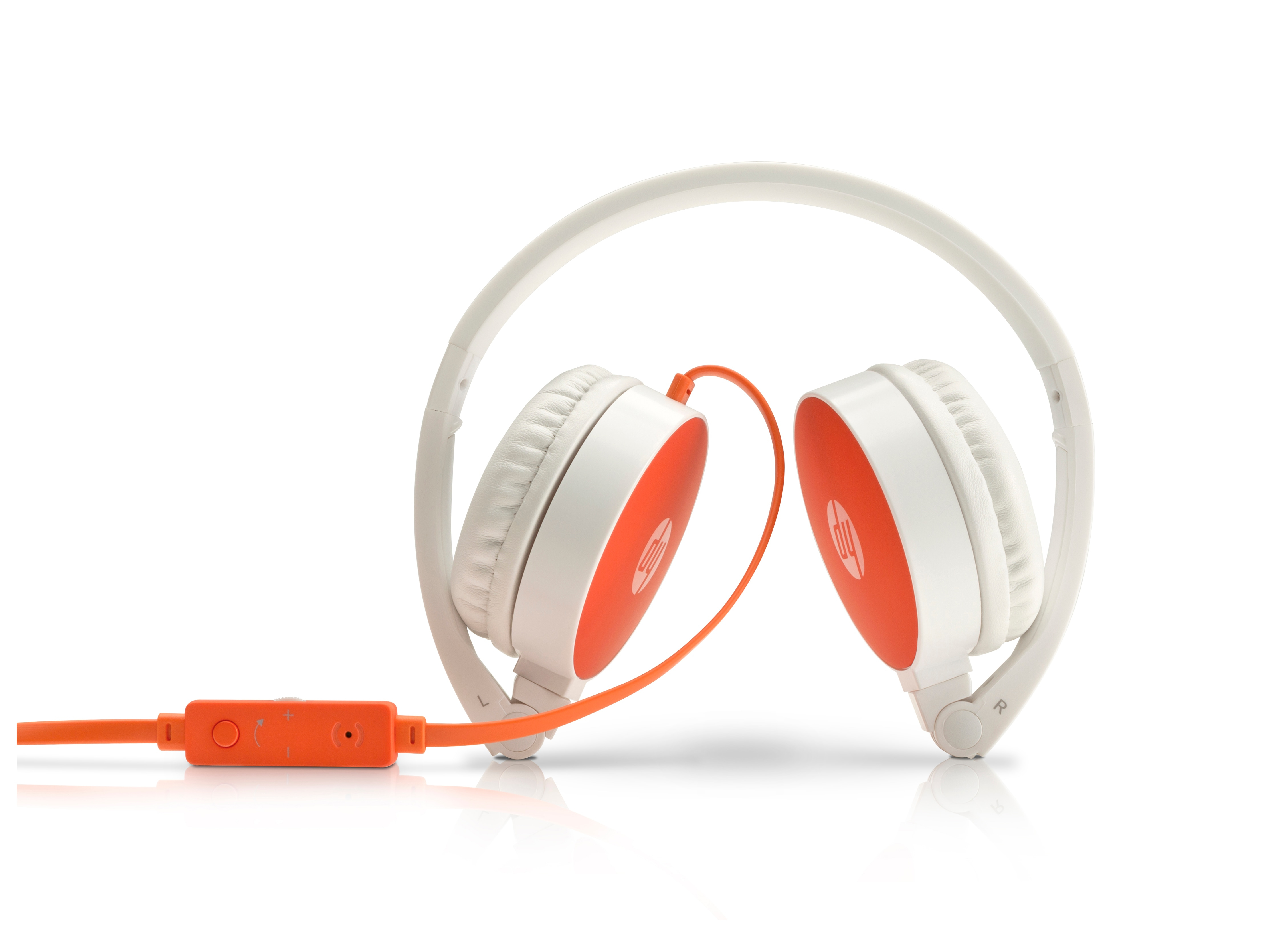 HP H2800 Binaurale Diadema Naranja, Color blanco auricular con micrófono