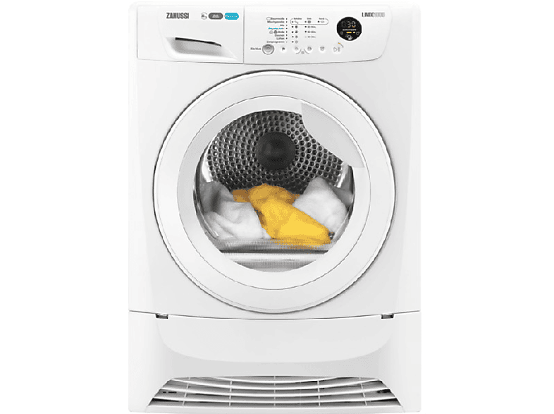 Secadora - Zanussi ZDH8373W, Bomba de calor, 8 kg, Clase A+++, 65 dB, Blanco