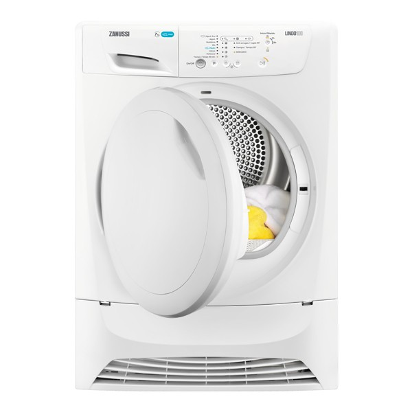 Secadora - Zanussi ZDP7202PZ1, Condensación, 7 kg, Clase B, 67 dB, Blanco
