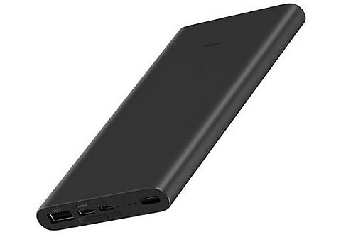 Powerbank - Xiaomi Mi Power Bank 3, Para smartphone o tablet, 10000 mAh, USB-A, USB-C, MicroUSB, Negro