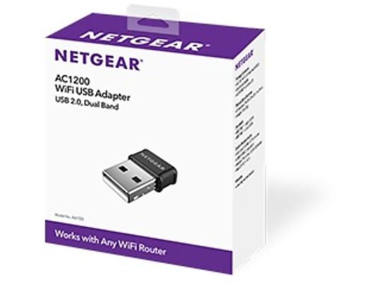 NETGEAR A6150-100PES - Adattatore USB Wifi (Nero/Argento)
