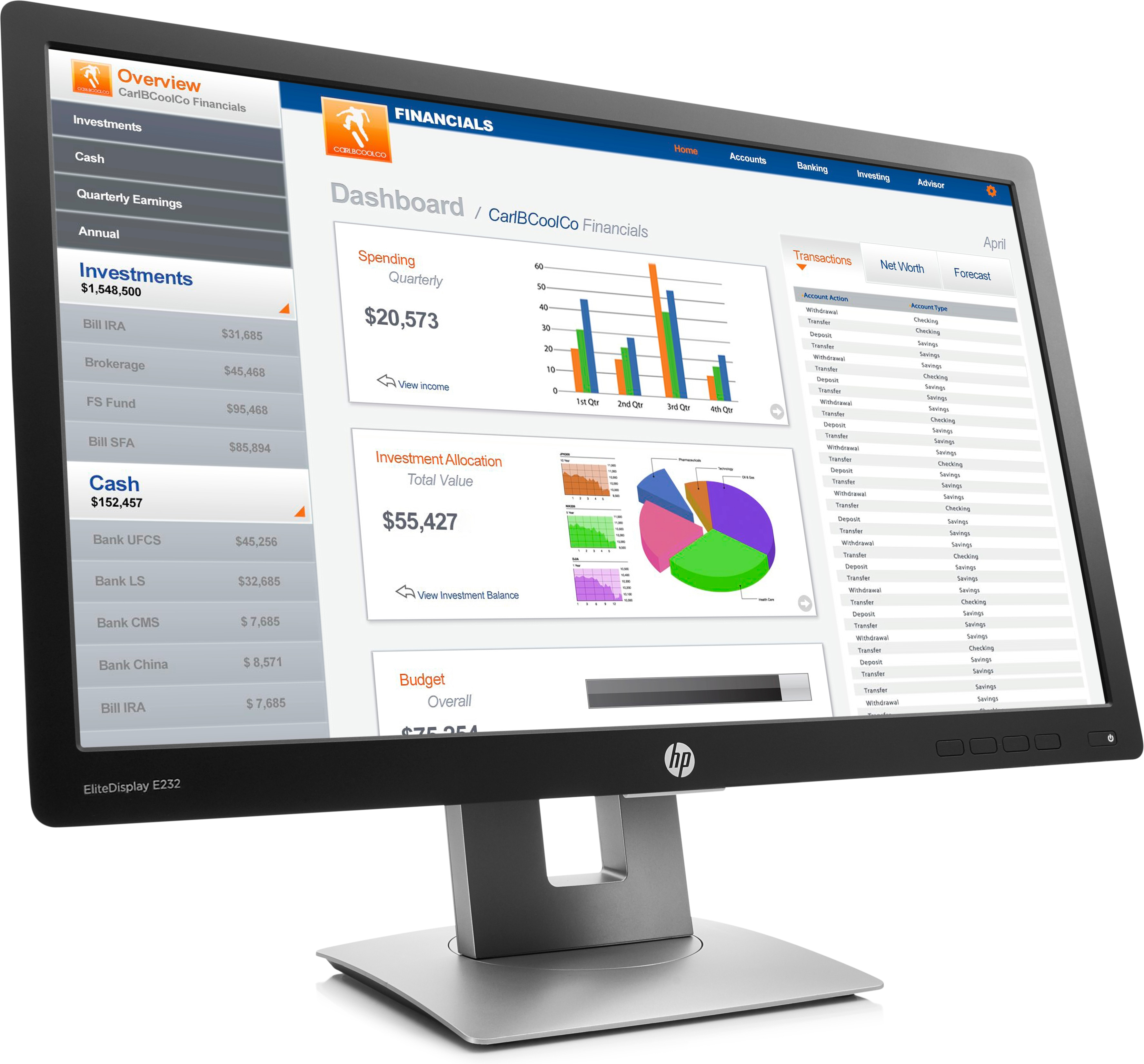 HP EliteDisplay E232