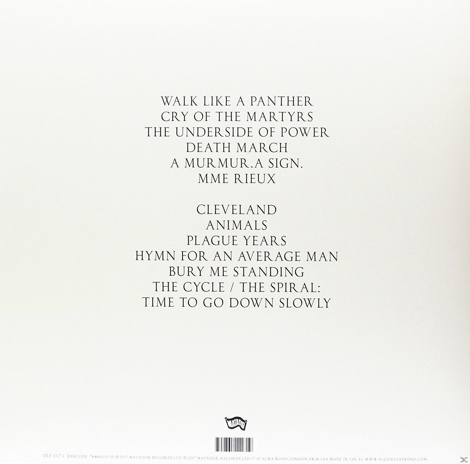 Algiers - THE UNDERSIDE OF POWER  - (LP + Download)
