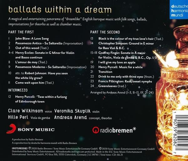 Andreas Arend, Veronika Skuplik, Clare Wilkinson, Perl Hille - Ballads within a Dream  - (CD)
