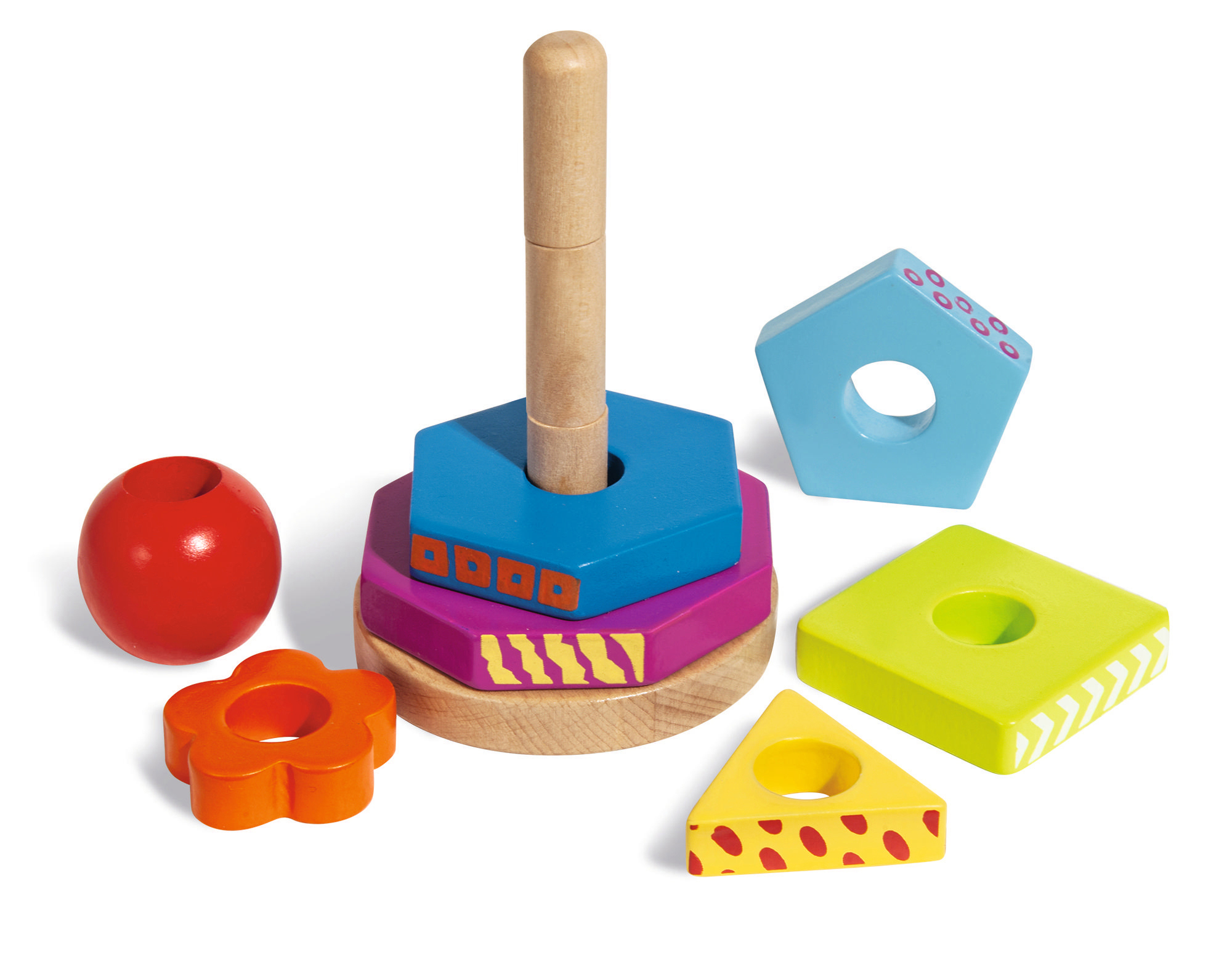 Mehrfarbig EICHHORN Kinderspielzeug Steckturm
