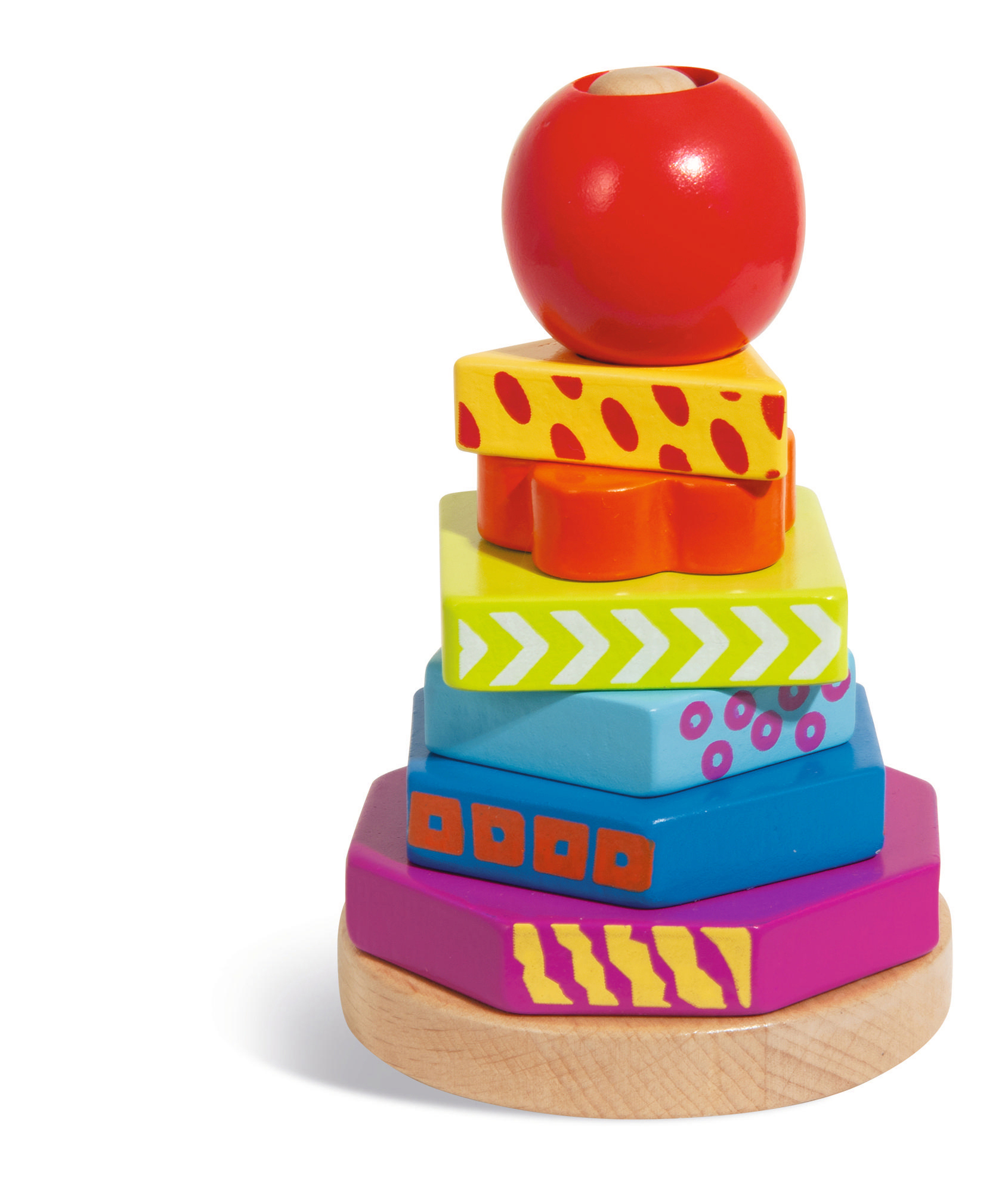 Mehrfarbig EICHHORN Kinderspielzeug Steckturm