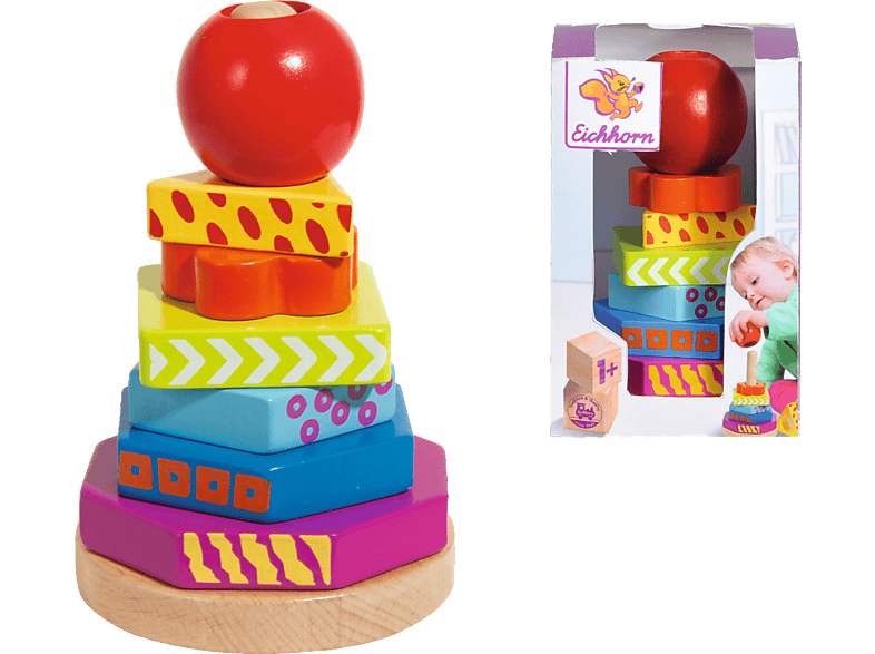 EICHHORN Steckturm Kinderspielzeug Mehrfarbig