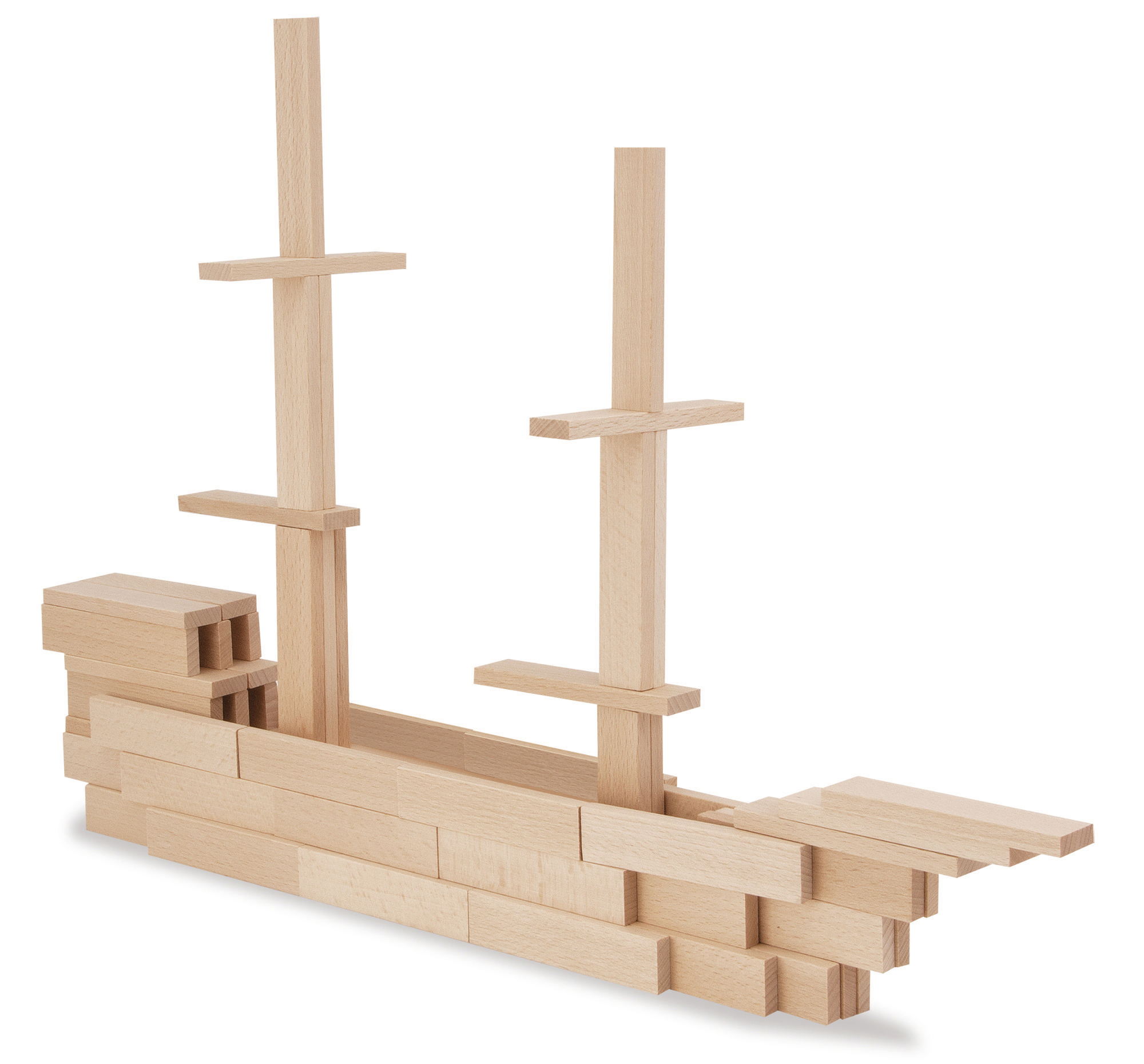 EICHHORN Holzbaukasten Holzbausteine Naturfarben
