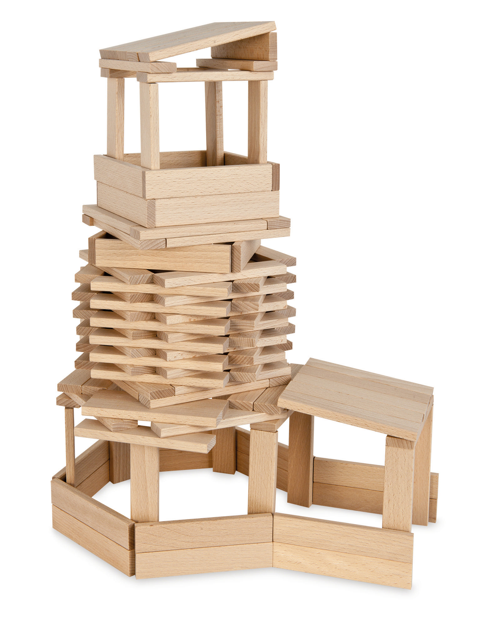 EICHHORN Holzbaukasten Holzbausteine Naturfarben