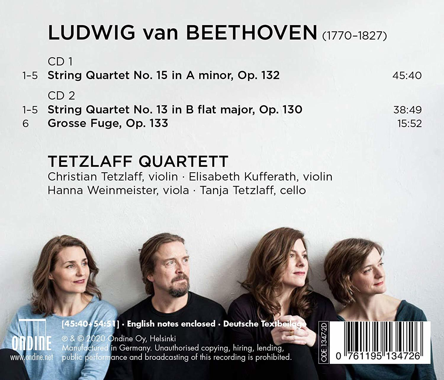 Tetzlaff Quartet - Beethoven Streichquartette Opp.132 And 130/133  - (CD)