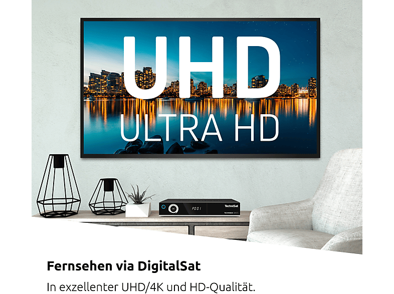 Thumbnail - TECHNISAT TECHNIBOX UHD S Receiver (PVR-Funktion, Twin Tuner, DVB-S, DVB-S2, Schwarz)