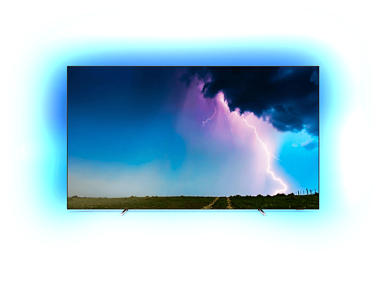 PHILIPS 65 OLED 754/12 OLED TV (Flat, 65 Zoll/164 cm, UHD 4K, SMART TV, Ambilight, Saphi )