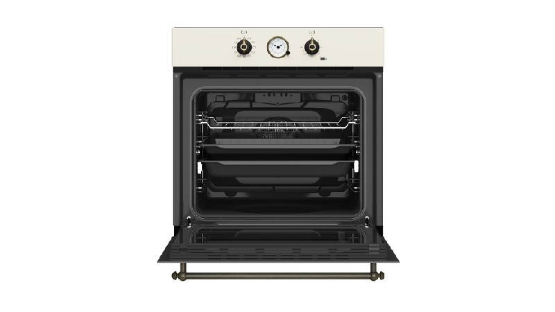 Horno - TEKA HRB 6300 VN, 70 l, 3215 W, Encastrable, Limpieza por agua, A, Crema