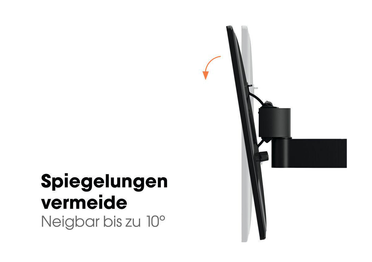 VOGEL´S WALL 3145 TV-Wandhalterung für 48-109 cm (19-43 Zoll) Fernseher, drehbar und neigbar, Wandhalterung, max. 43 Zoll, Schwenkbar, Neigbar, Ausziehbar, Schwarz
