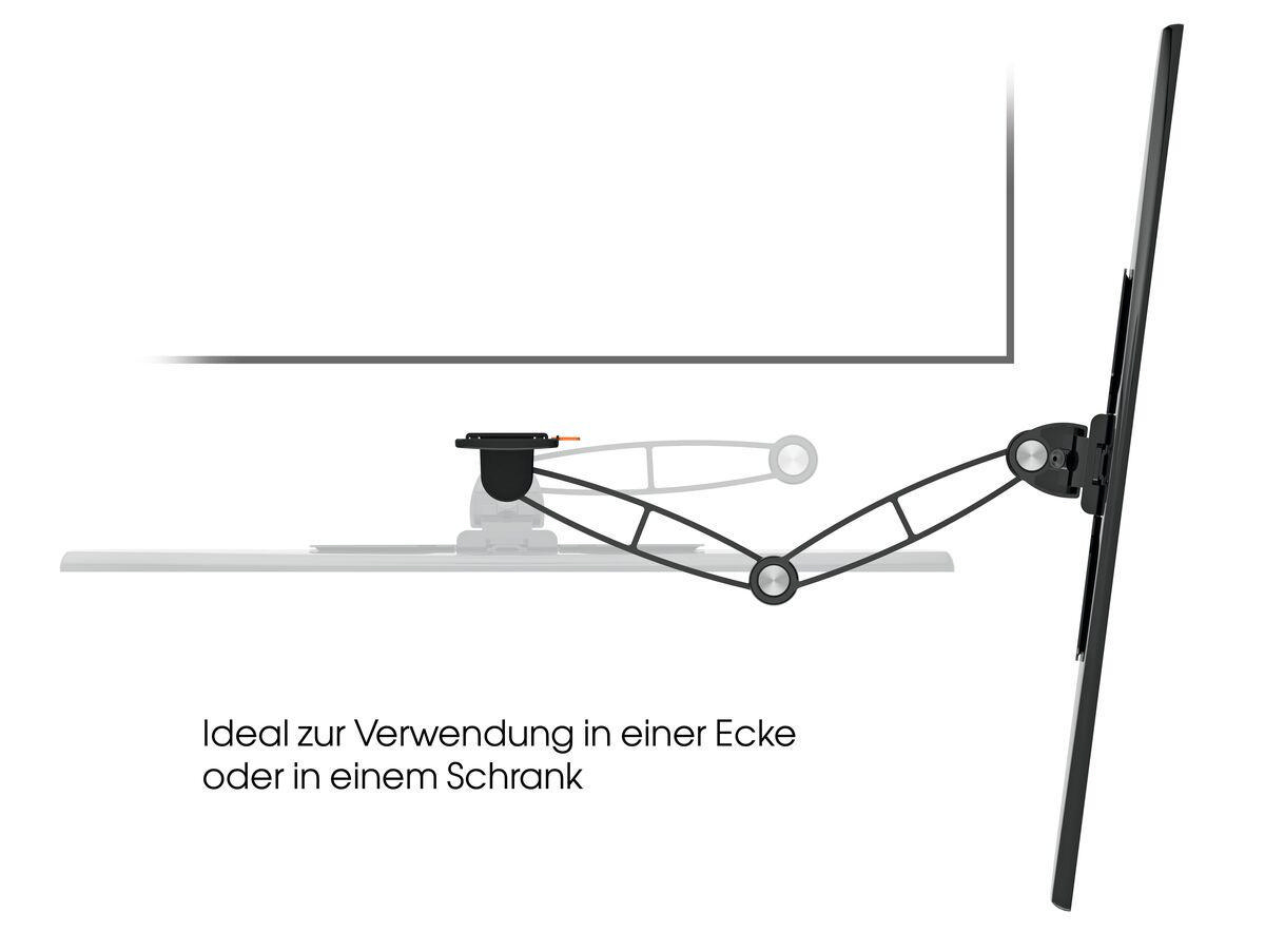 VOGEL´S WALL 3145 TV-Wandhalterung für 48-109 cm (19-43 Zoll) Fernseher, drehbar und neigbar, Wandhalterung, max. 43 Zoll, Schwenkbar, Neigbar, Ausziehbar, Schwarz
