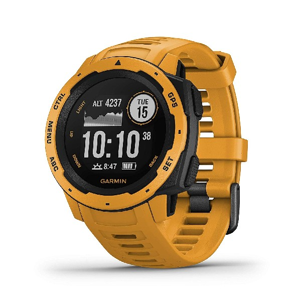 Reloj deportivo - Garmin Instinct 010-02064-03, 45 mm, GPS, Bluetooth, ANT+, 10 ATM, Amarillo