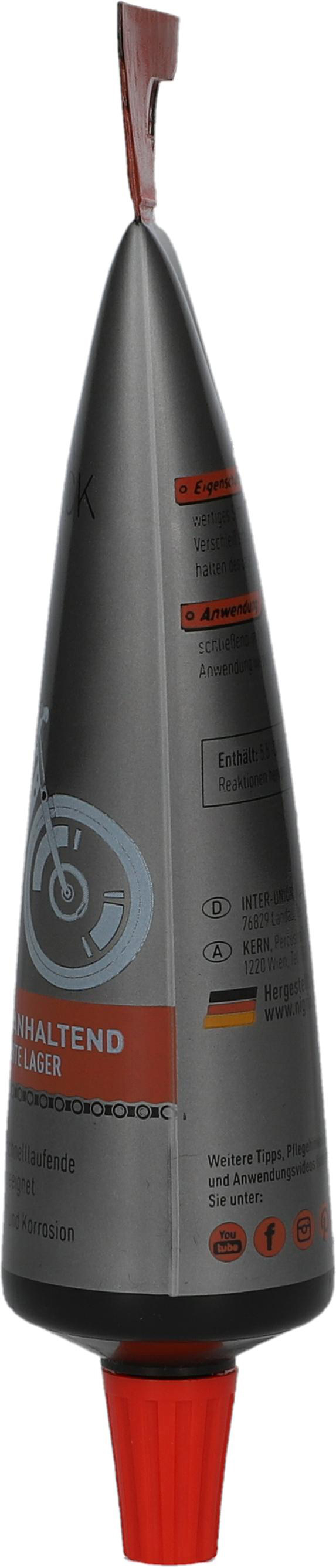Eine grau-braune Tube Dichtmittel.