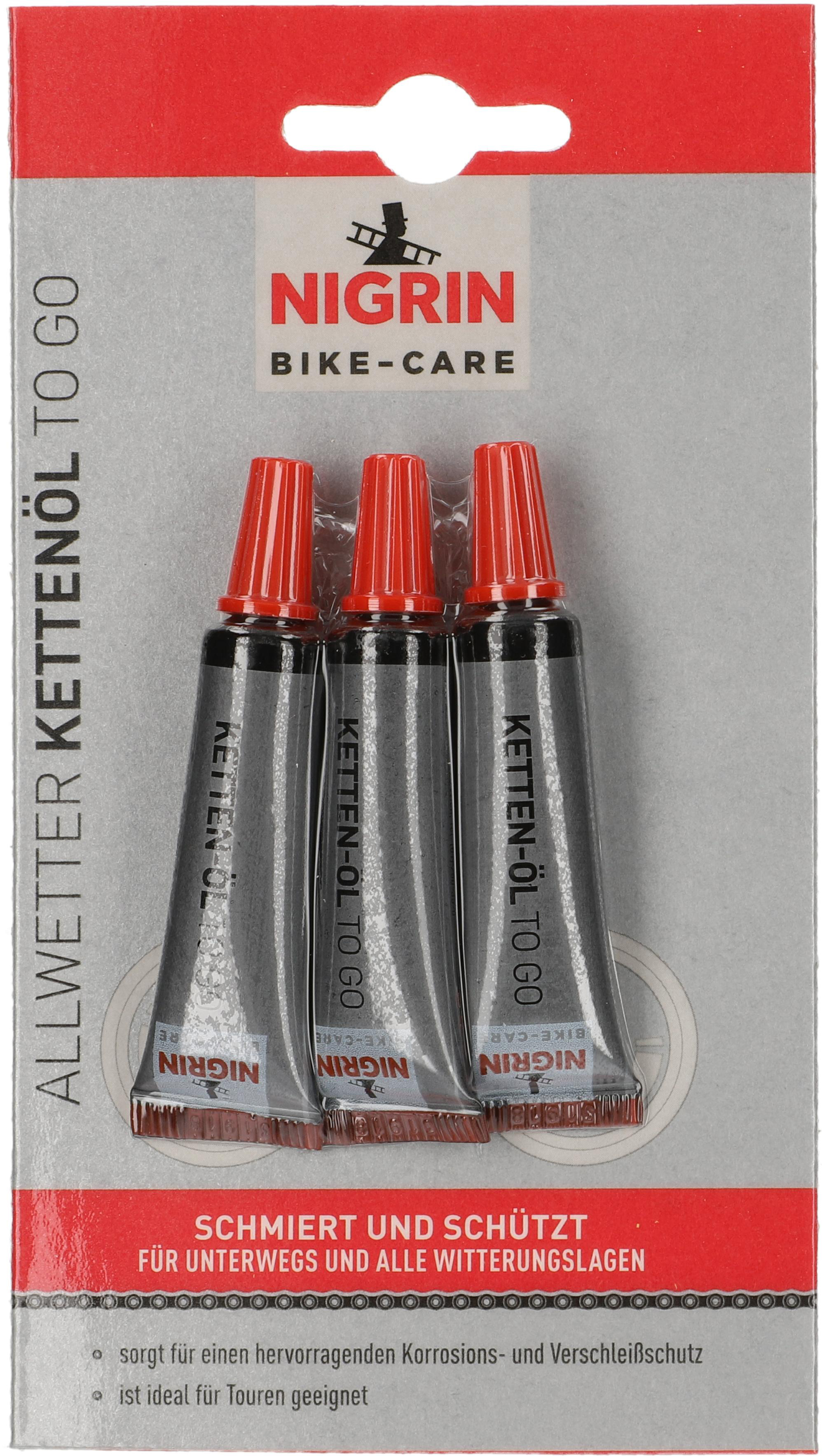 NIGRIN Bike-Care 3x3 ml Allwetter ToGo Kettenöl