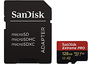 SANDISK 183521 microSDXC Extreme Pro 128GB (A2/ V30/ U3/ R170/ W90) + Adapter "Mobile"