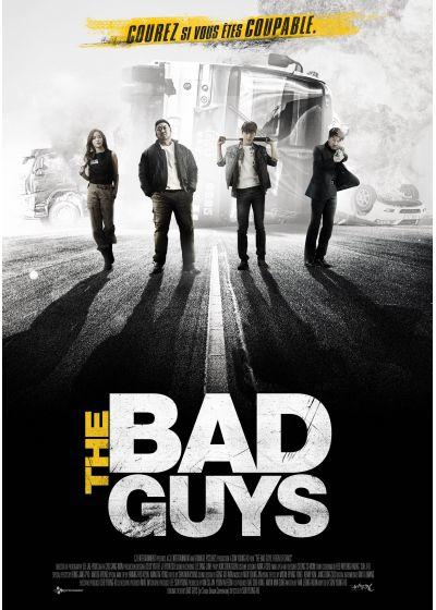 Movie poster: four people on a road with a crashed truck, title "The Bad Guys."