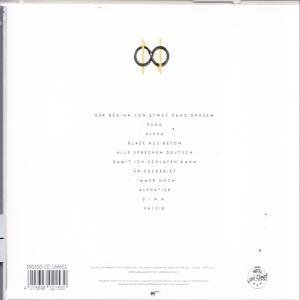 Album-Rückseite mit Songtiteln und einfachem Design.