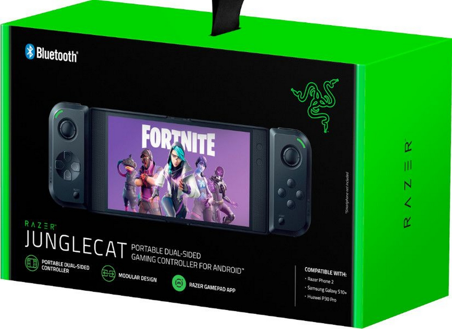 Mando - Razer Junglecat, Para Razer Phone 2, Samsung Galaxy S10+, Huawei Pro, PC, Android, Bluetooth, Negro