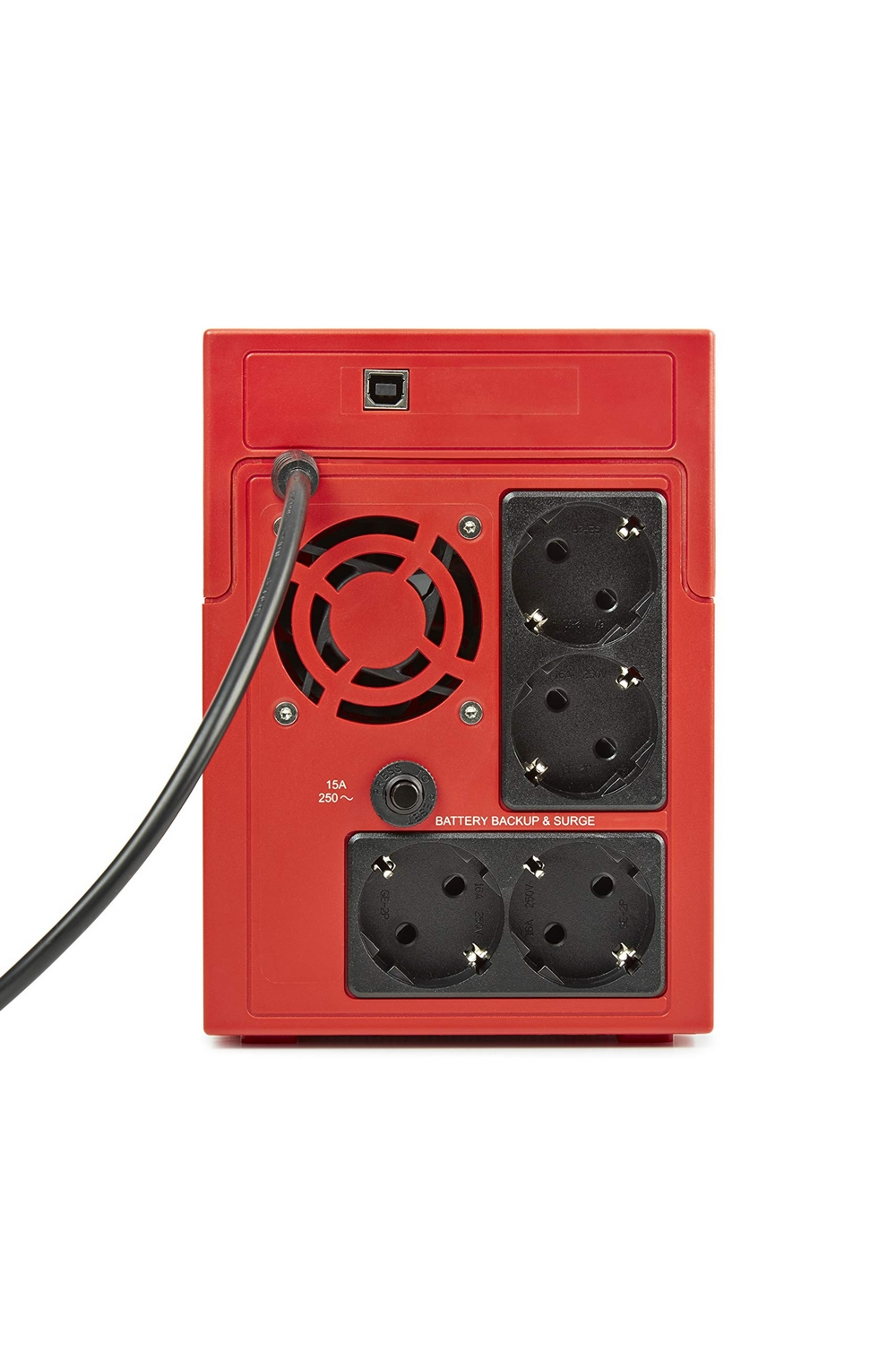 Fuente de alimentación - Salicru Soho+ Tech Line, 4 tomas, 2 USB, 1200W, Rojo