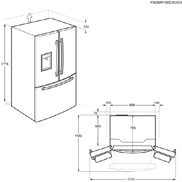 Frigorífico americano - AEG RMB86321NX, 536 l, 119 l, 417 l, No frost, Independiente, 43 dB,  Inox