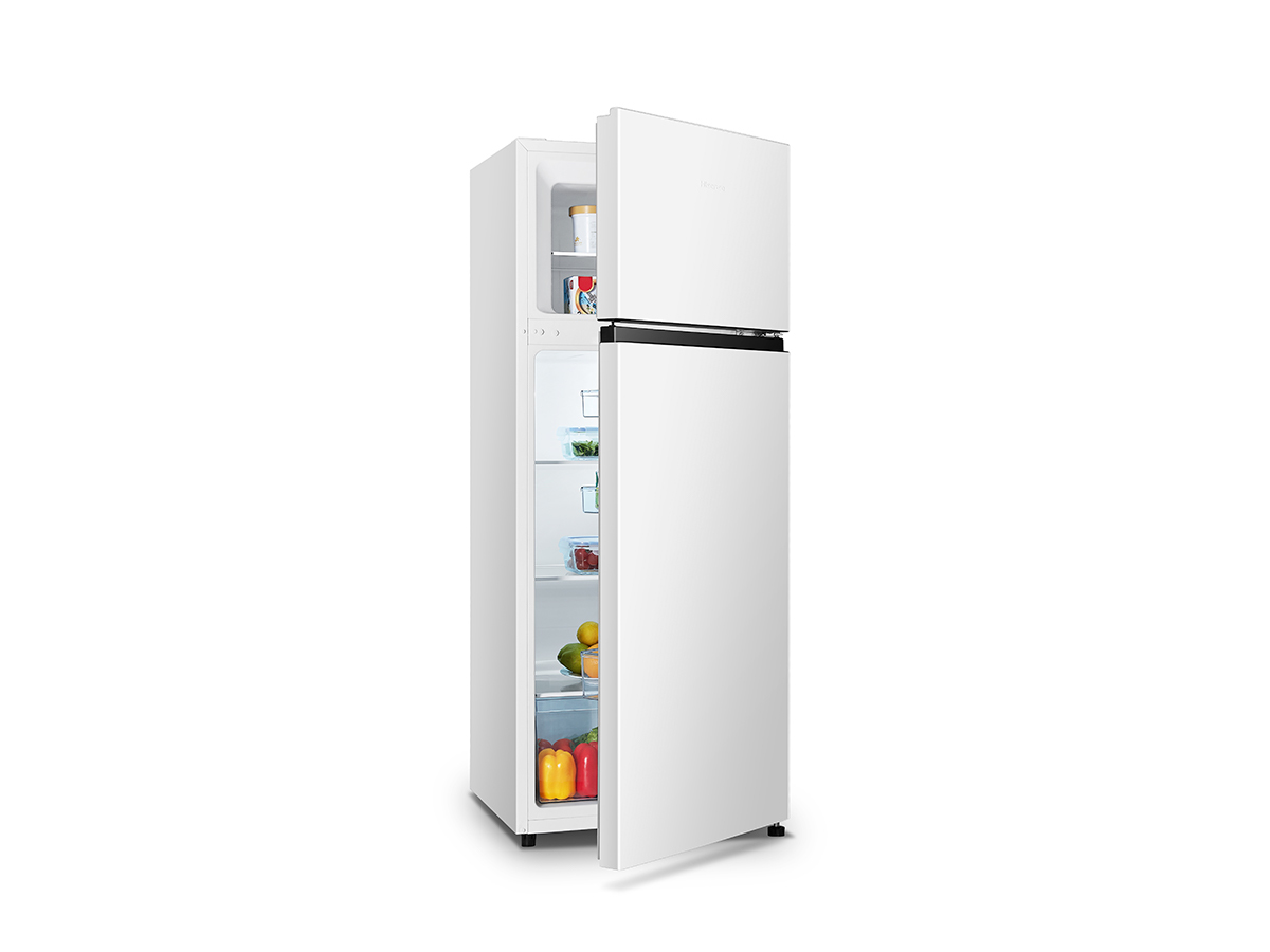 Frigorífico dos puertas - HISENSE, RT267D4AW1, 40 dB, Cíclico, 207 litros, Blanco