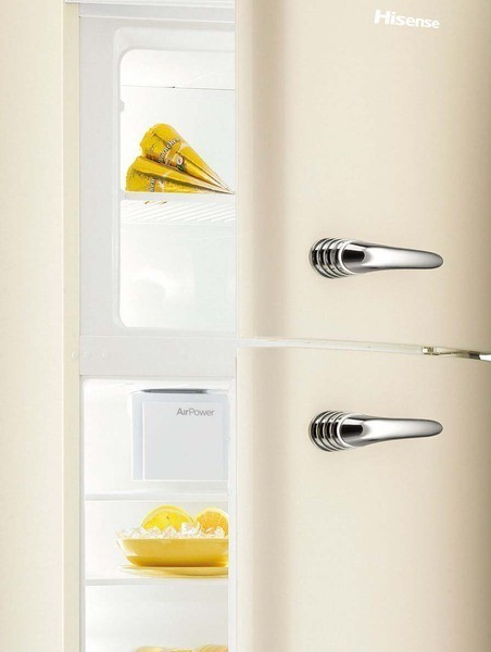 Frigorífico dos puertas - HISENSE RT382D4AY2, 39 dB, Capacidad de 294 l, Crema