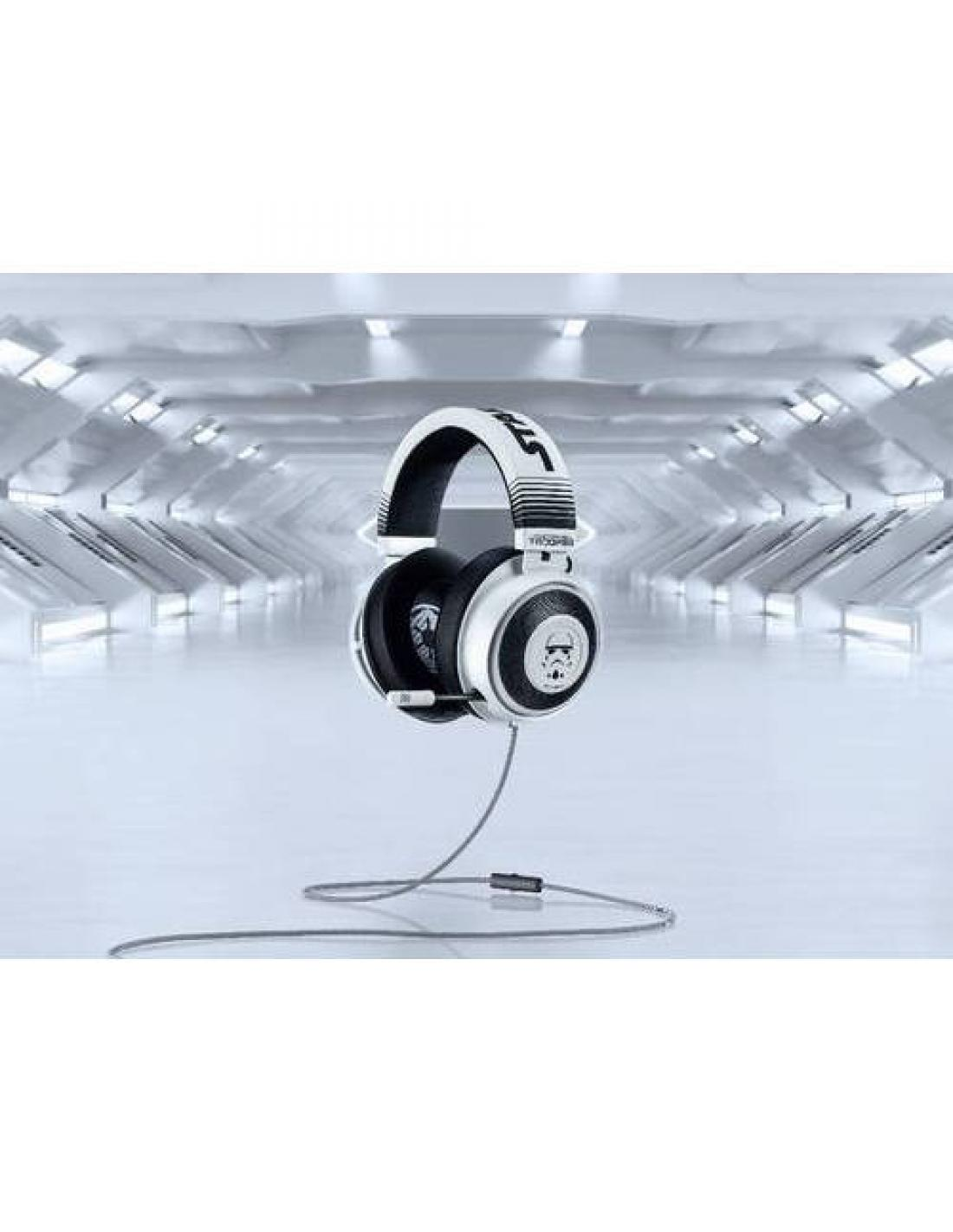 Auriculares gaming - Razer KRAKEN Stormtrooper Edition, Drivers 50 mm, Diadema, Cable, Micrófono, Blanco