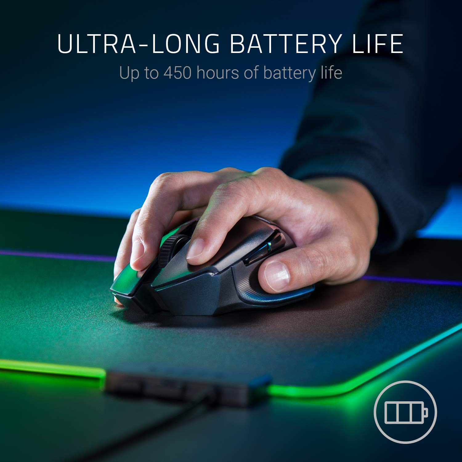 Ratón gaming - Razer Basilisk X Hyperspeed, inalámbrico, 16000 ppp, Sensor óptico Razer™ 5G, Negro